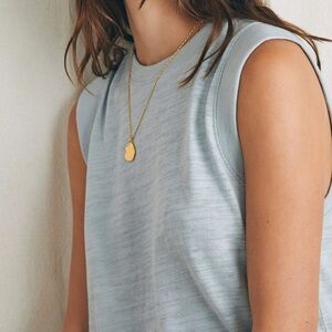 Faherty - Sunwashed Slub Muscle Dress - Rare Discontinued Chalk Blue - Size XS